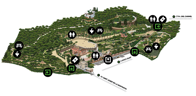 Maps And Services Web Oficial Park Guell Barcelona