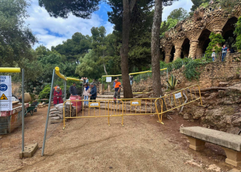Corte temporal de las escaleras del Viaducto del Medio Corte temporal de las escaleras del Viaducto del Medio
